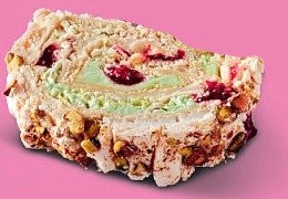 Pistachio, White Chocolate & Raspberry Roulade